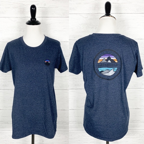 Patagonia Tops - Patagonia • Blue Graphic Tee Shirt